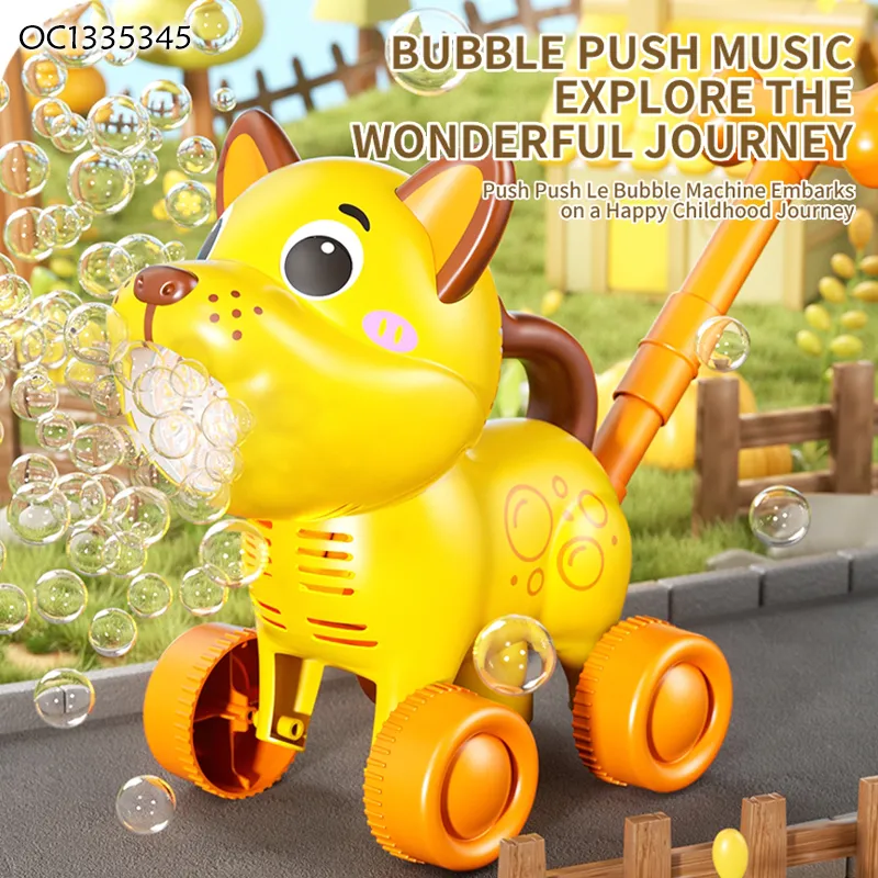Hot Selling Summer Time Multi Hole LED Electric Animal Cart Kids Animal Bubble Machine Fun Plastic Bubble Gun Toys