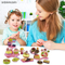 Wholesale Pretend Ice Cream Pretend Game Afternoon Tea Dessert Set Birthday Cake Cheap Children's Plastic Kitchens Food Toy for Kids