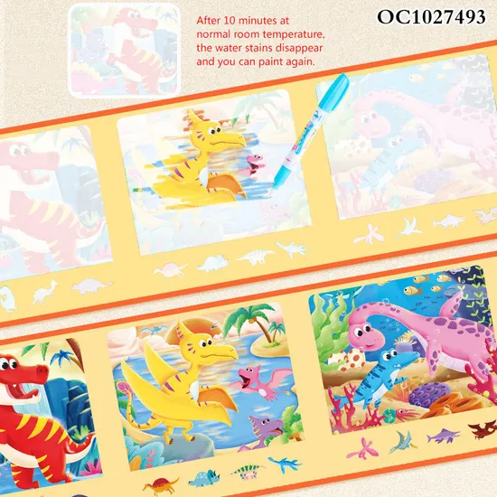 Wholesale Sea Animal Handmade Stickers Books Shapes and Colors Early Educational Water Doodle Creative Book Toys for Kids