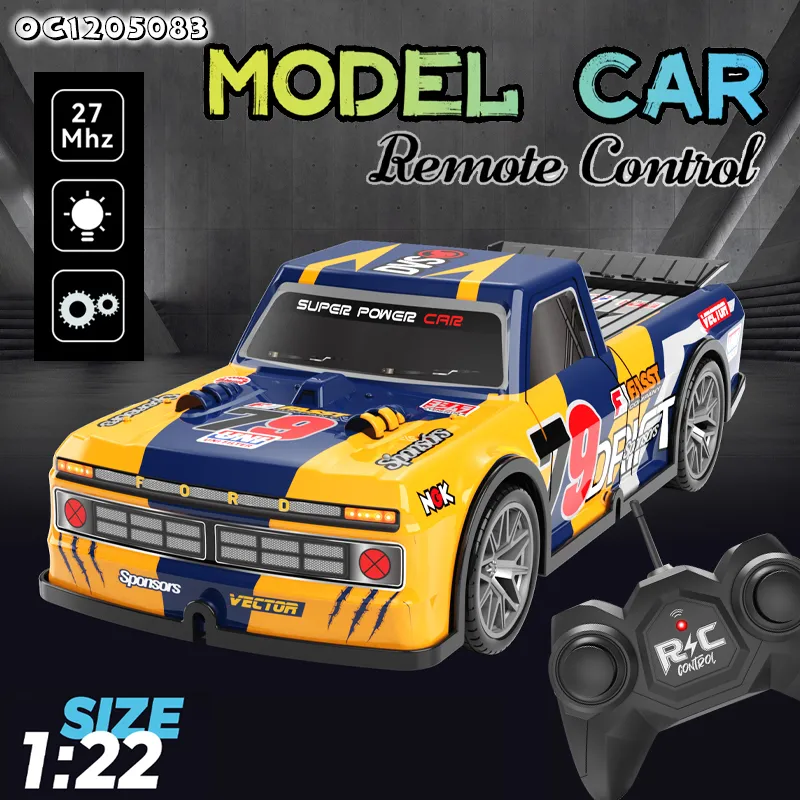 Wholesale Racing Game Remote Control 1: 22 Scale Model Car Toy for Kids with LED Light