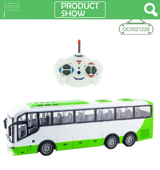 Wholesale 1: 30 Scale 4 Channels Mini Plastic City Remote Control Bus Toy Car