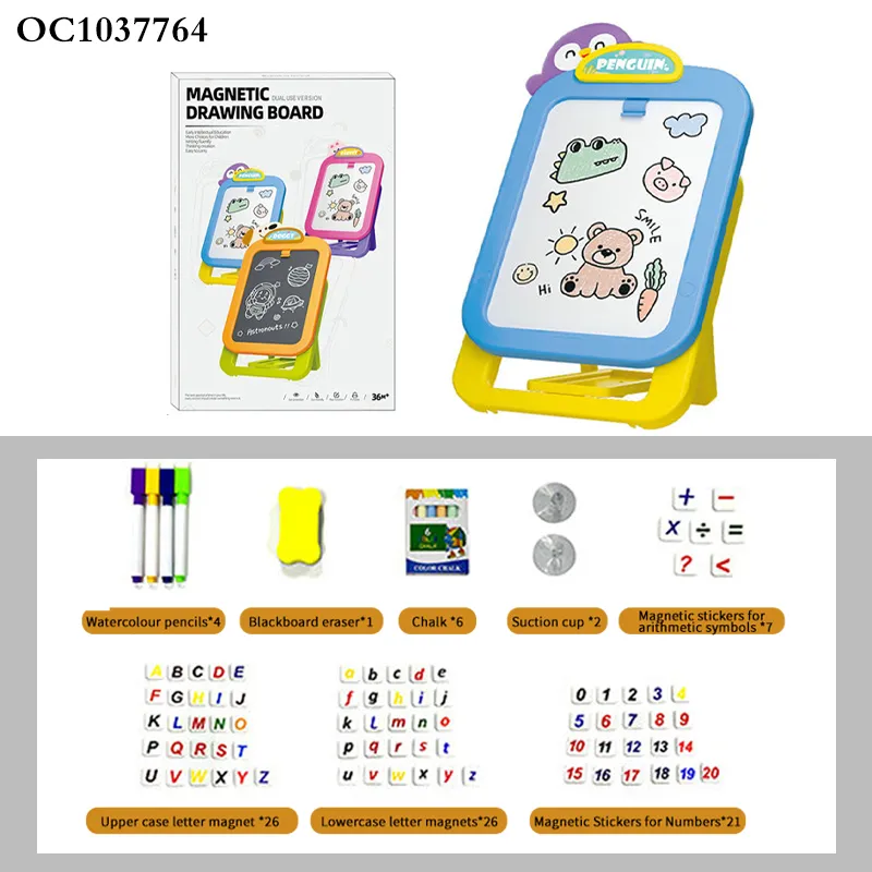 Wholesale Plastic Magnetic Writing Kids Montessori Toys and Double Sides Educational Drawing Boards