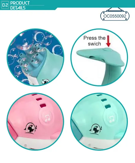 Cartoon Whale Battery Operated Gatling Gun Bubble Maker Toy for Kids