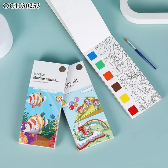 Wholesale Early Educational Learning Drawing Custom Water Coloring and Art Painting Books for Kids
