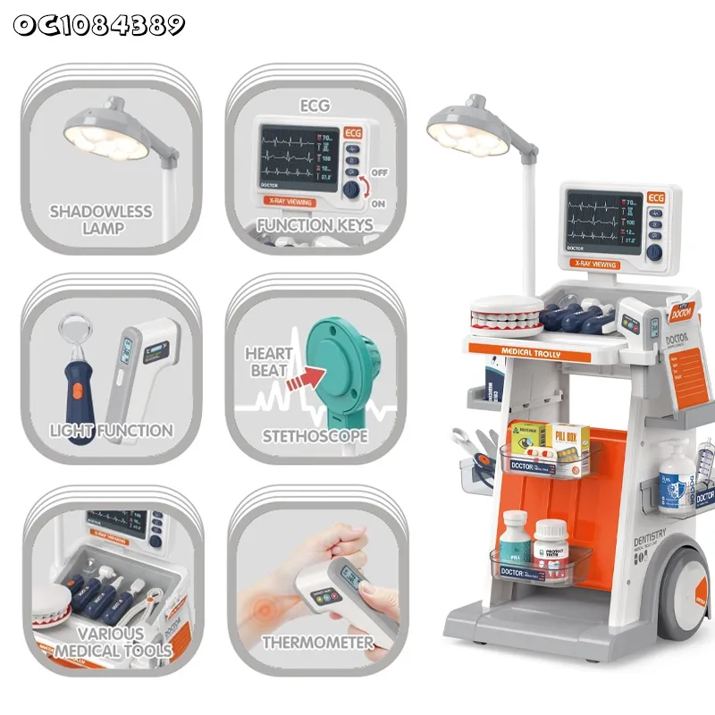 Wholesale Interactive Creative Doctor Nurse Role Play Medical Tools Kids Gift Toys Dentist Pretend Montessori Play Set