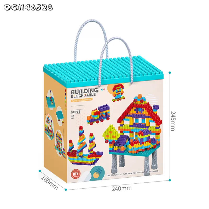 Wholesale Educational Creative Montessori Plastic 800PCS Building Block Toy