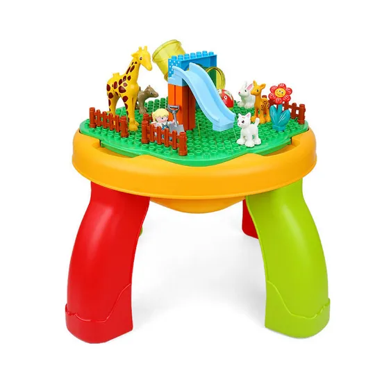 Wholesale Montessori Educational Popular DIY Baby Building Block Toys with Animals