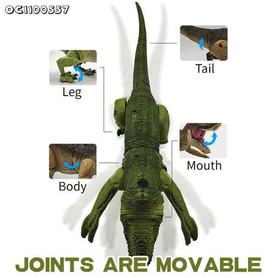The Best Kids Simulation Dinosaur Games Open Mouth Big T Rex Dinosaur Remote Controlled Animal Toys with Light and Sound for Kid