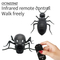 Wholesale Plastic Black Scary Crawling Remote Control Animal Model Spider Toy for Kids