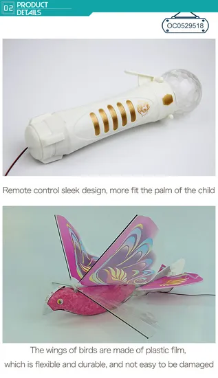 Wholesale Electric Battery Operated Line LED Light up Child Remote Control Electric Flying Bird Toys for Kids