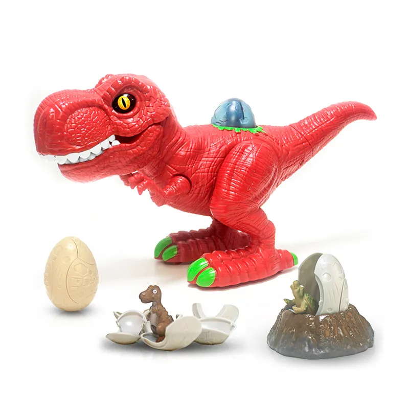 Wholesale Cute Plastic Dinosaur Egg Decoration Small Simulation Dinosaur Electric Walking Dinosaur Toys Light up Game with Sound