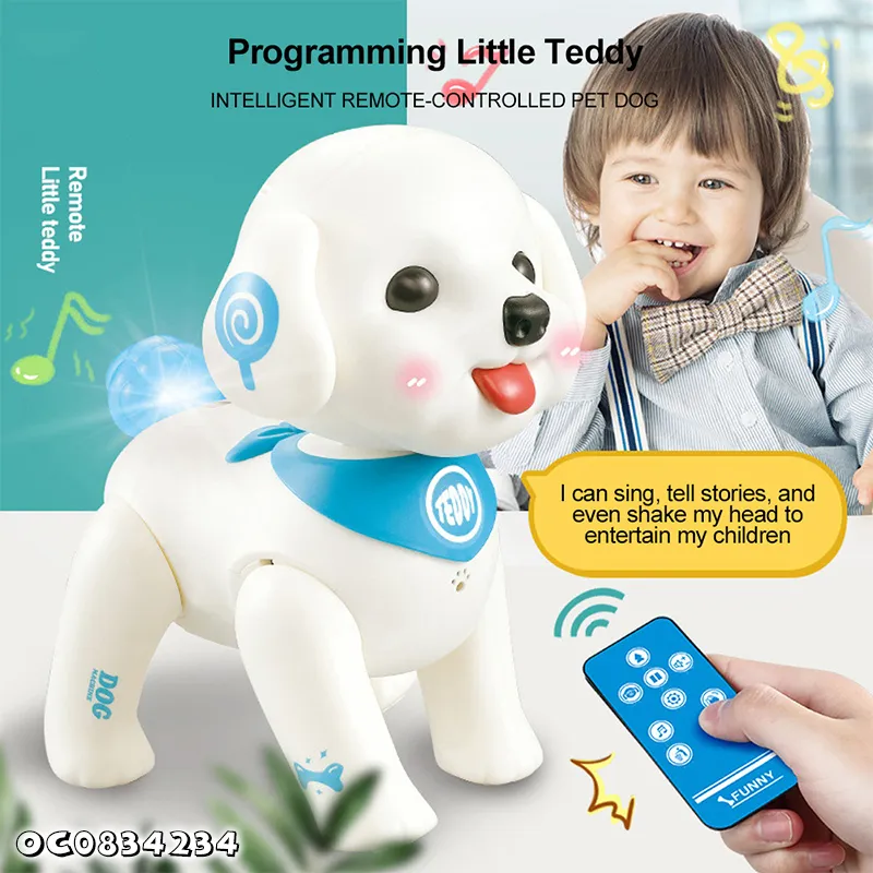 Wholesale Plastic Intelligent Educational Robot RC Toy Puppy Dog for Kids