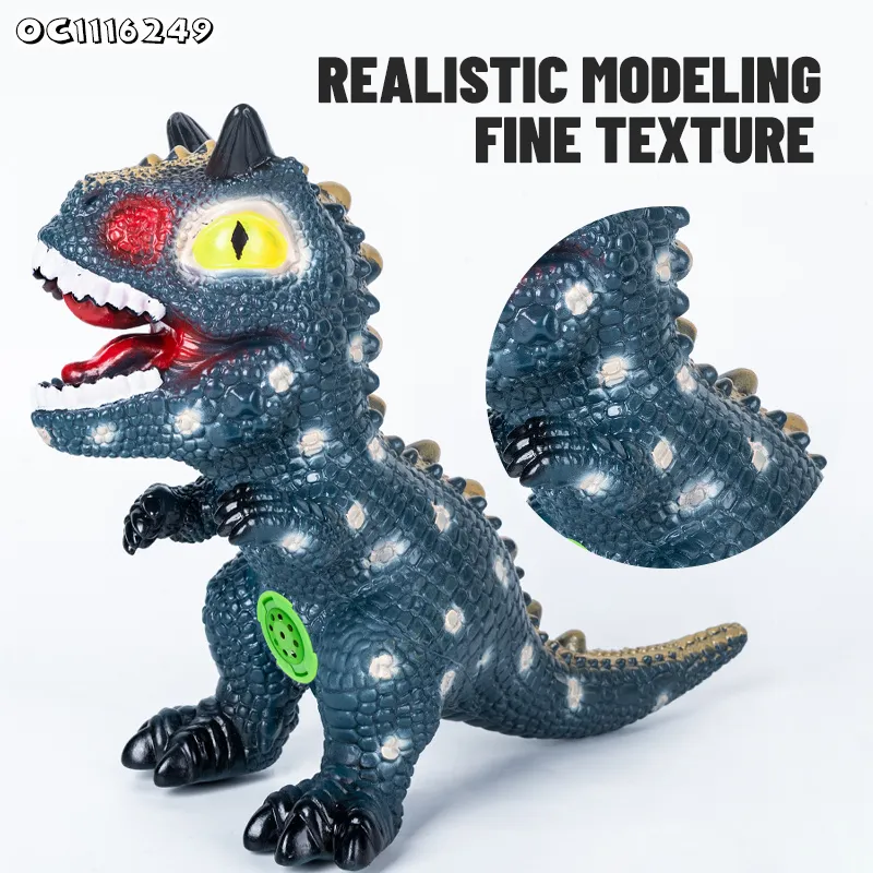 Set Animal Figurines Toys Simulated Animal Model Promotional PVC Items Solid Dinosaurs Products Models Toy for Kids with Sound