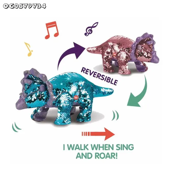 Musical Animal Print Sequin RC Toys 2.4G Simulation Sound Walking Dinosaurs for Kids Toy with Remote Control for Kids