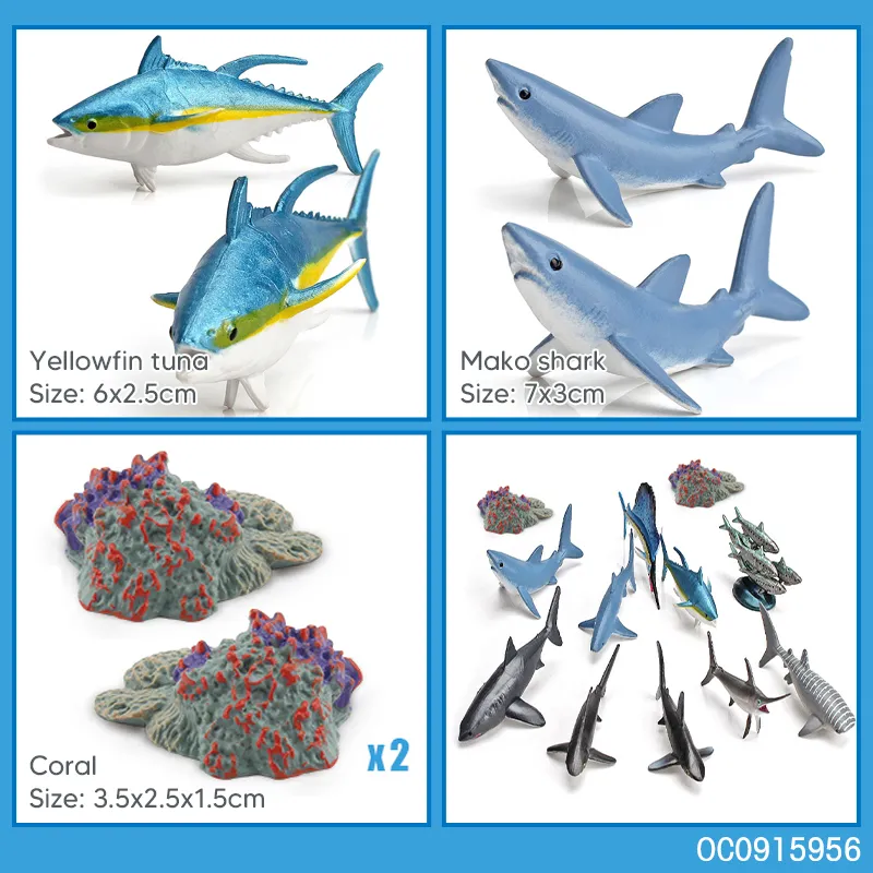 Wholesale PVC Toy Custom Realistic Animal Plastic 3D Fish Model Toys for Children