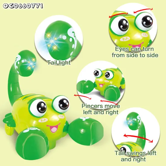 Wholesale Baby Battery Operated Sensory Musical Plastic New Arrival Walking Electric Animals Toys with Light