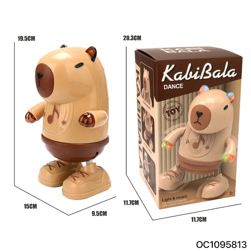 Wholesale Hot Selling Children and Baby Electronic Kids Sensory Dancing Animal Kapibala Musical Light Toys