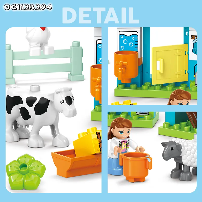 Wholesale Educational DIY Garden Plastic Brick Toy House Building Blocks for Kids
