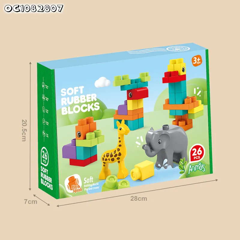 Wholesale Animals Models Early Educational Soft Play Toy Building Blocks for Kids