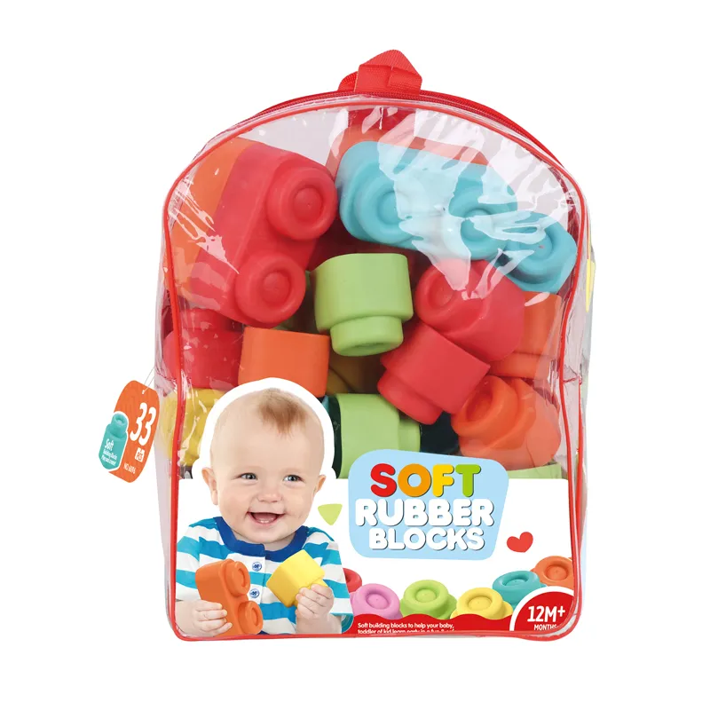 Wholesale Education Soft Silicone Materials Set Toy Building Block for Baby Building