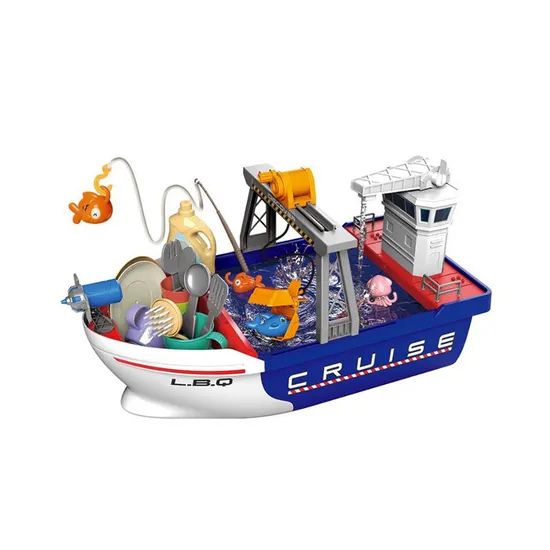Wholesale Plastic Pretend Play Plastic Children Water Play Floats Boat Pool Magnetic Fishing Toy Game with Kids