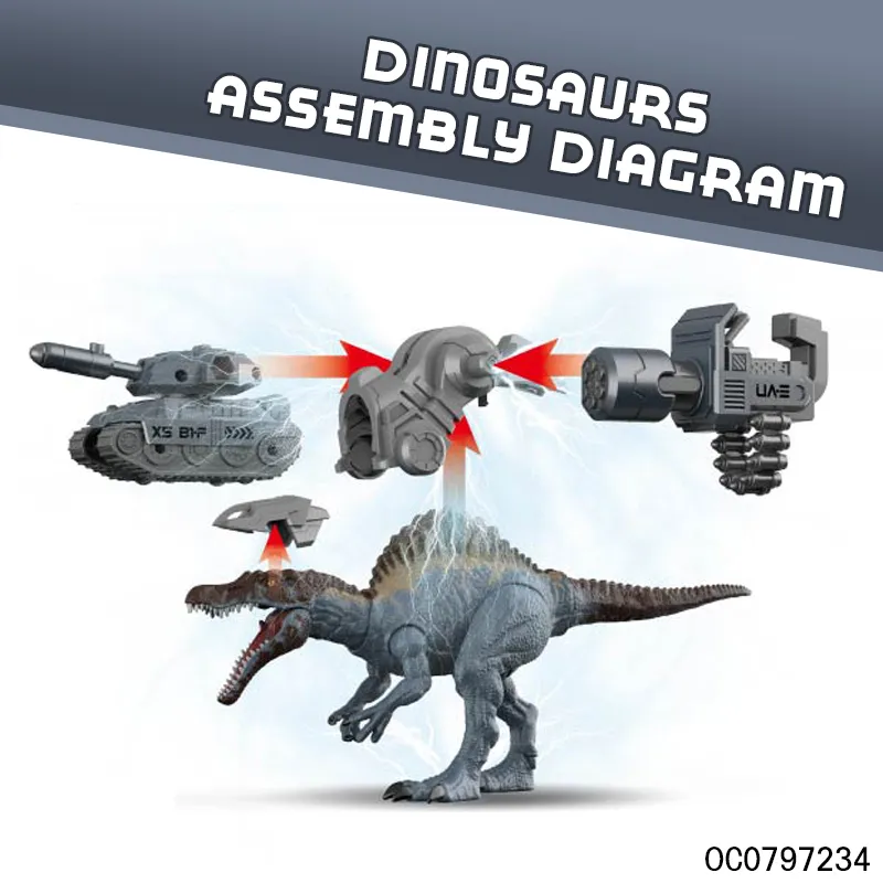Tank Fight Toy Walking Dinosaur Toy Game with Shooting Gun Toy for Sale