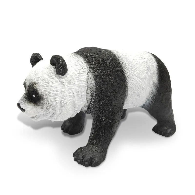 Wholesale Popular PVC Panda Realistic Small 3D Plastic Wild Animal Model Toys with Sound for Kids