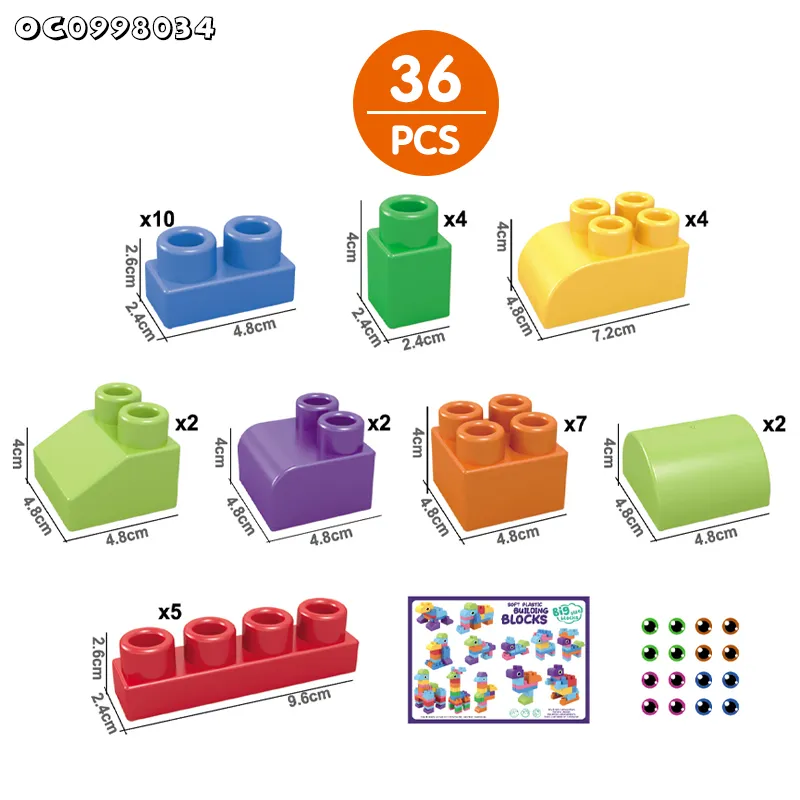 Wholesale Montessori Soft Animal Educational DIY Building Block for Kids