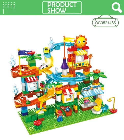 Wholesale Educational Montessori Marble Run Track Paradise DIY Creative Plastic Blocks Building Toys