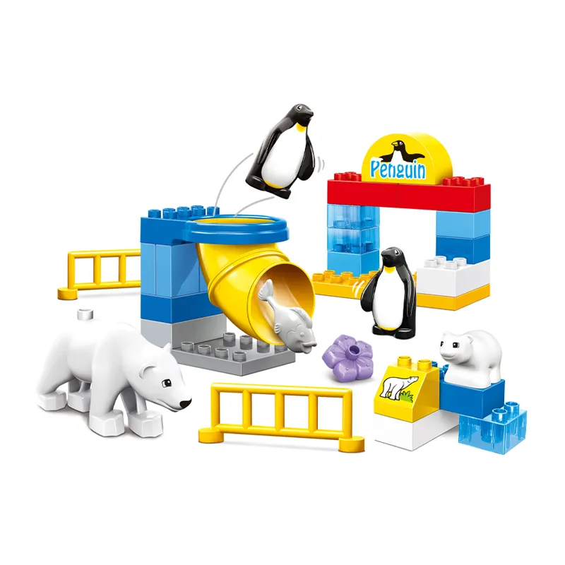 Wholesale Montessori Educational Wild Baby Animal Model Building Block Toy
