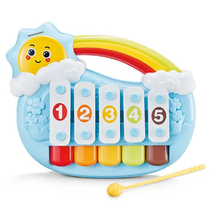 Wholesale Popular Electronic Baby Learning Educational 2 in 1 Xylophone and Piano Music Stand Toy