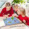 Interactive Floor Game Electric Dinosaur Car Assembly Jigsaw Puzzle Adventure Track Car Vehicle Toy