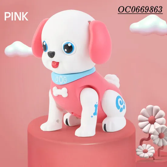 Wholesale Electric Kids Light up Plastic Animal Cartoon Battery Operated Dogs Toy