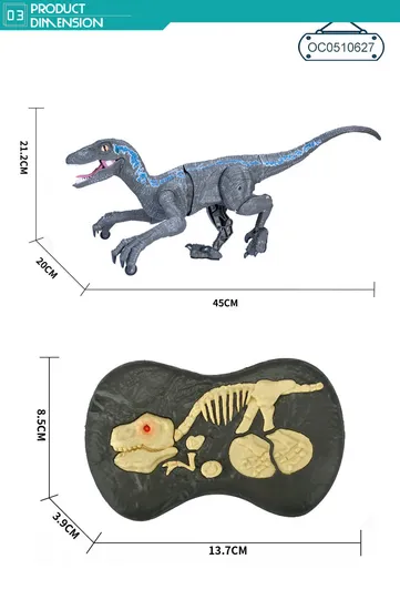 Electronic Walking Jurassic Dinosaur Toy Remote Control Animals Toy for Kids Wholesale