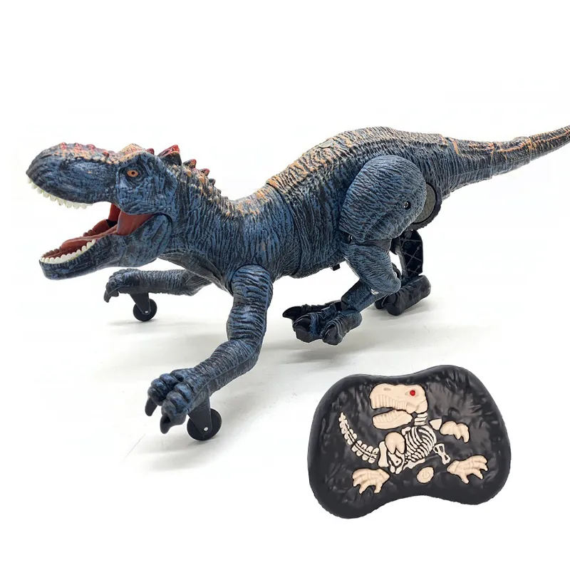 Mist Spray RC Animal Toy Simulation Models Jurassic Tyrannosaurus Rex Dinosaur Light up for Theme Park with 2.4G Remote Control