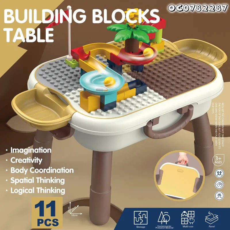 Wholesale Funny Popular DIY Block Building Track Educative Kids Foldable Baby Building Block Toys