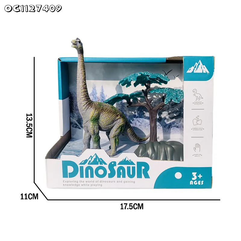 Jurassic Realistic Dinosaur PVC Toy Customization Fiqure Manufacturers Long Neck Small Dinosaur 3D Model Kit Toy for Wholesale