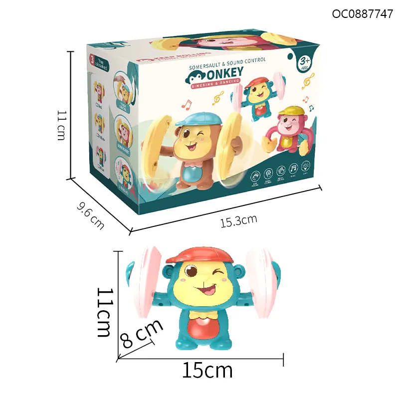 Wholesale Electric Children Musical Walking Animal Battery Operated Plastic Animal Monkey Toys