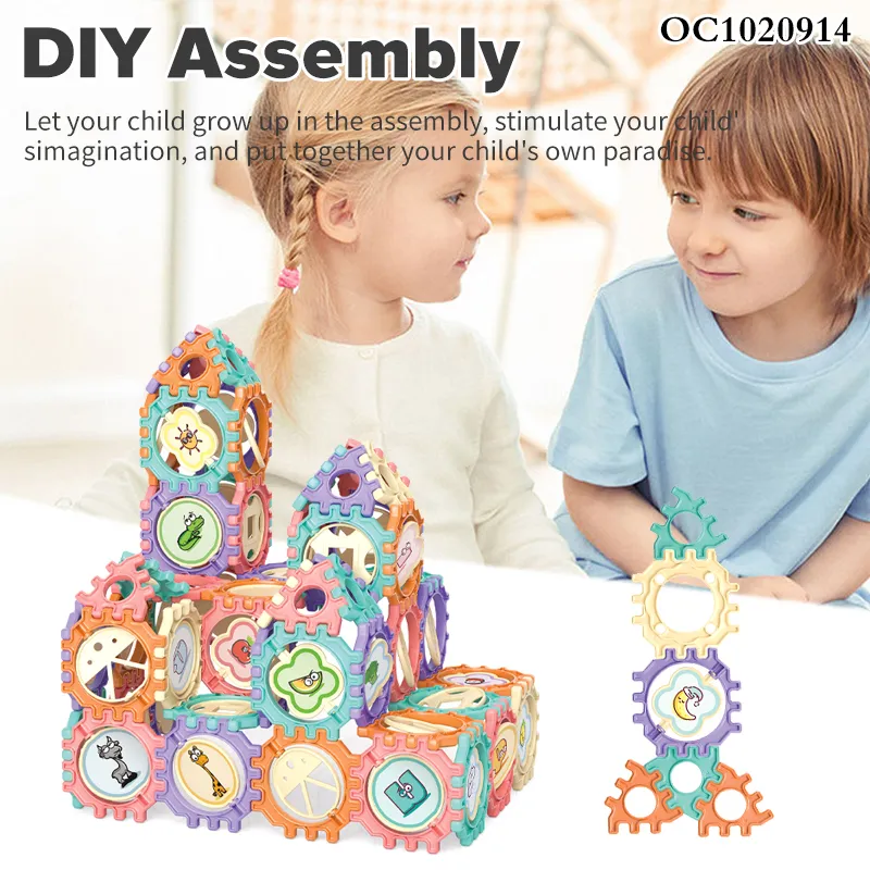 Wholesale Montessori 98PCS Educational Cute Large Bricks House Baby Building Block Toys
