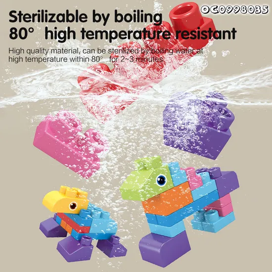 Wholesale Educational Child Silicone Soft Mini Rubber Toy Building Blocks