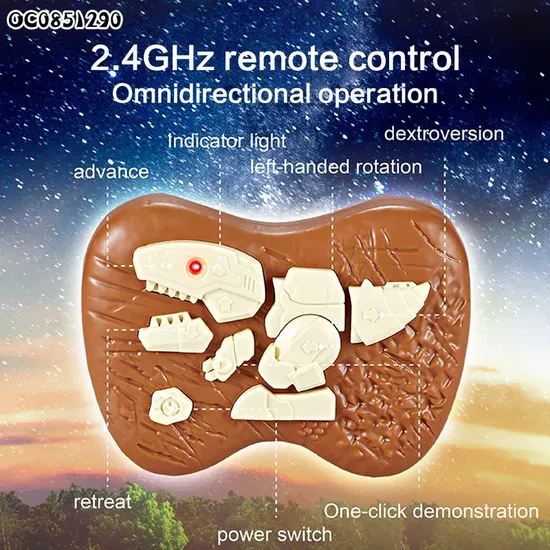 2.4G 8 Channels Tyrannosaurus Interactive Robot Dinosaur Realistic Roaring and Walking Remote Control Dinosaur Toys for Kids