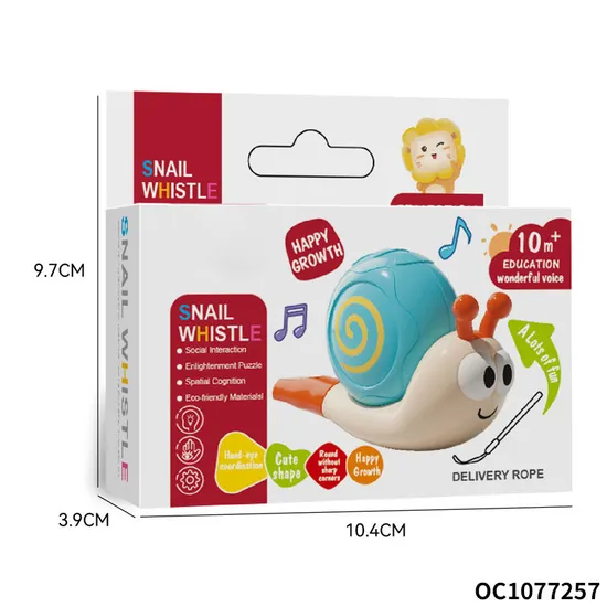 Wholesale Popular Cartoon Snail Animal Shaped Montessori Mini Plastic Music Toy