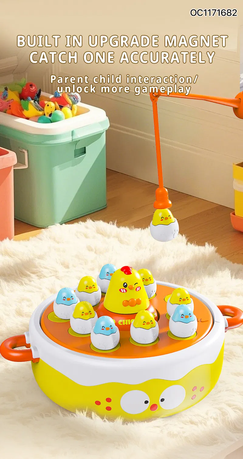 Wholesale Baby Electric Bo Montessori Educational Duck Fishing Child Games Children Toys with Music