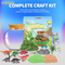 Dinosaur Theme Micro Landscape Eco Bottle Moon Sand DIY Craft Kits Sand Painting Toy for Kids with Accessory