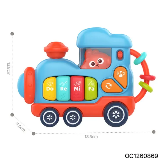 Wholesale Plastic Montessori Funny Cartoon Keyboard Sensory Musical Piano Light up Baby Toy