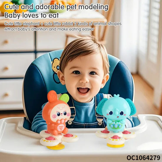 Wholesale Silicone New Born Ring Baby Teether Rabbit Educational Toys with Music