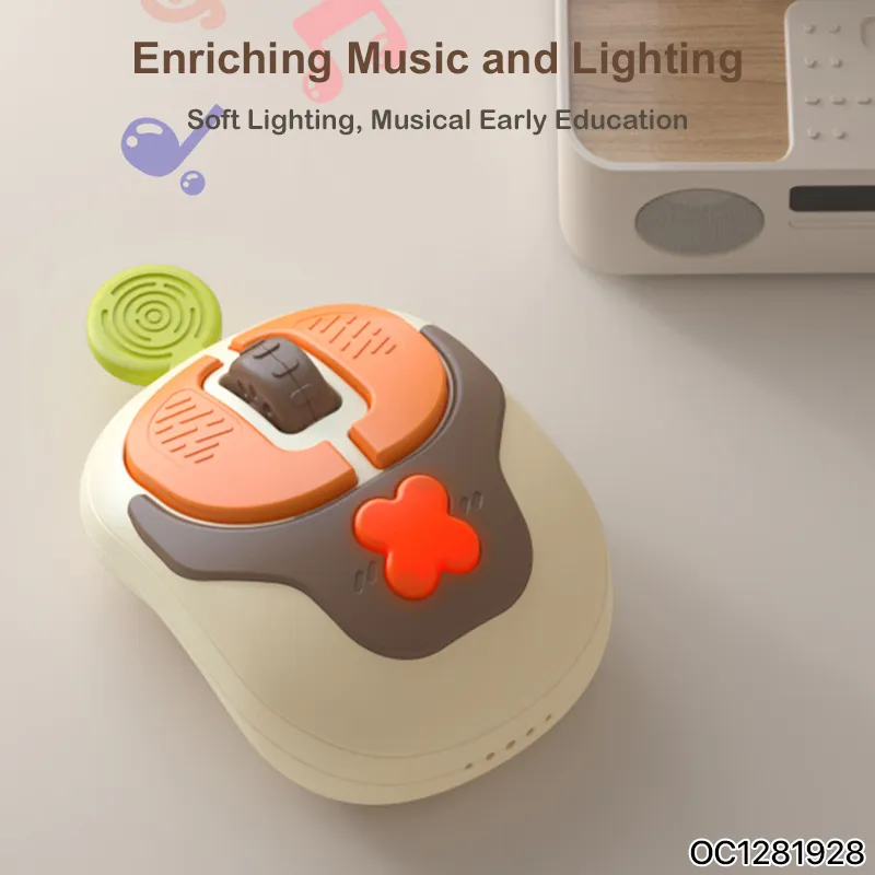 Toddler Toys Early Educational Simulation Mouse Electronic Baby Rattle Plastic Toy 6 to 12 Months with Light and Music Wholesale