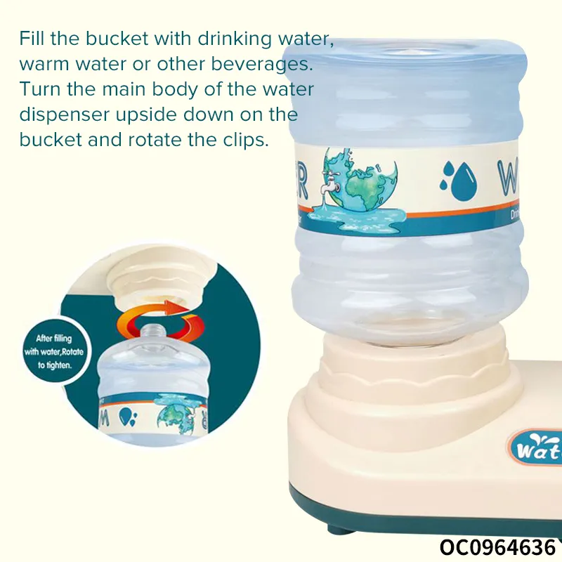Wholesale Mini Children Pretend Play Children's Plastic Kitchen Tool Electric Water Dispenser Gift Toy for Kids