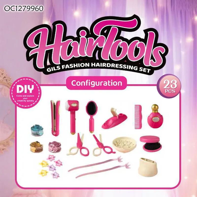 Wholesale DIY Fashion Make up Beauty Play Salon Hair Kid Toys for Little Girls