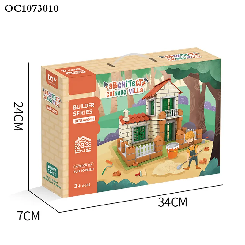 Wholesale Educational Montessori 3D Creative House and Educational Plastic Building Blocks Kids Learning Toy for Children